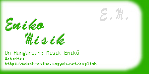 eniko misik business card
