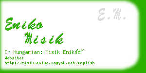 eniko misik business card